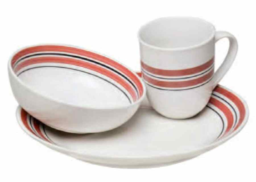 Main Elements Burgundy Dinner Plate by Gibson Designs-1