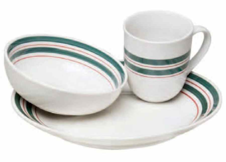 Main Elements Hunter Green Dinner Plate by Gibson Designs-1