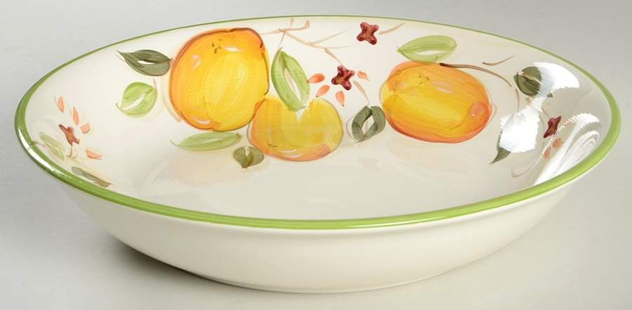 Lemon Garden 13" Pasta Serving Bowl by Gibson Designs-1