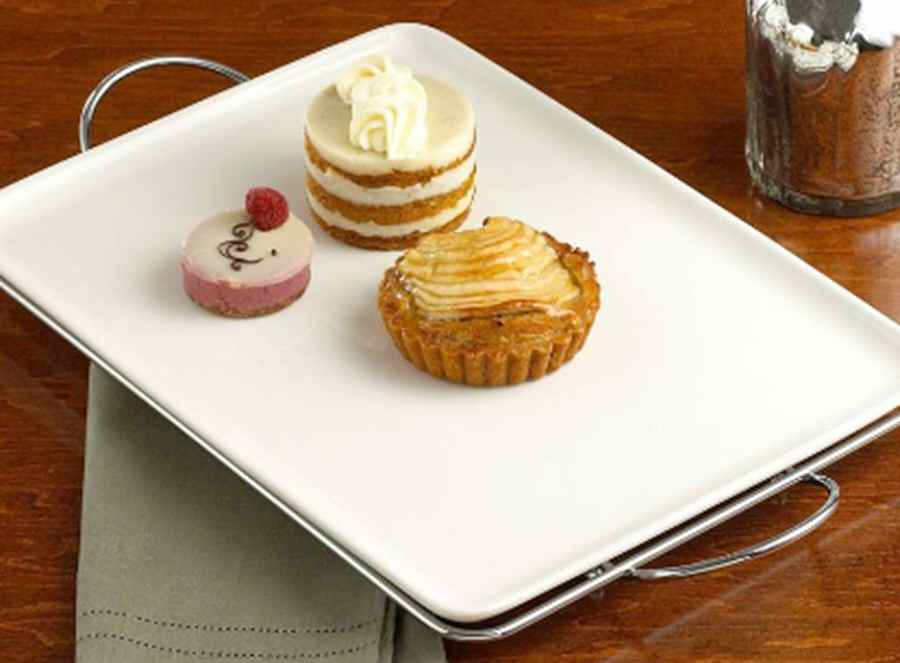 Siena 13" Rectangular Platter & Metal Stand by Godinger-1