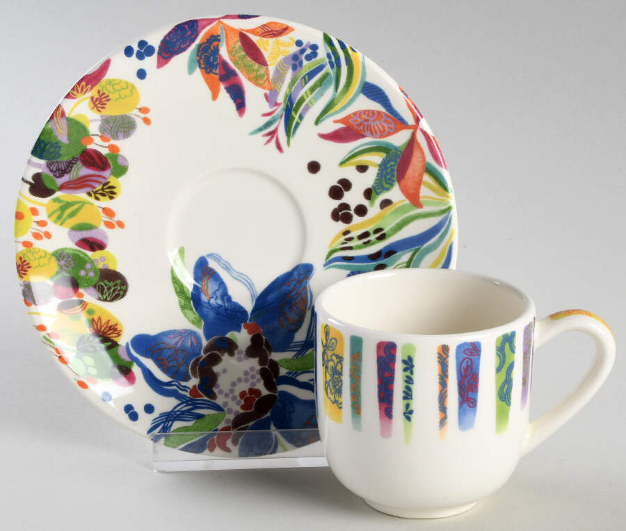 Eden Espresso Cup and Saucer Set by Faiencerie De Gien-1