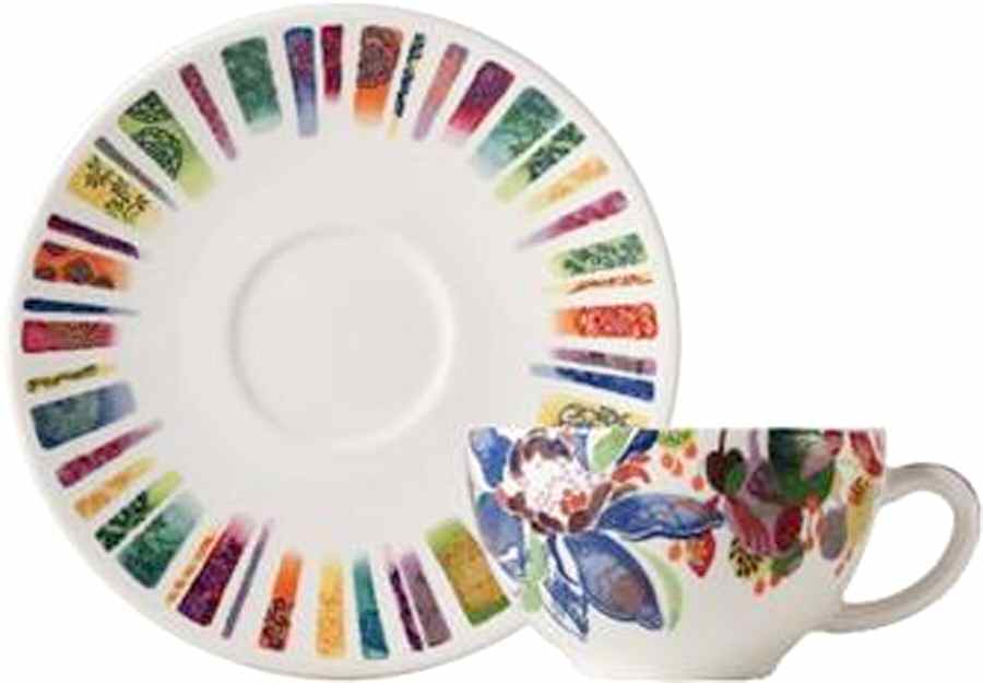 Eden Breakfast Cup & Saucer Set by Faiencerie De Gien-1