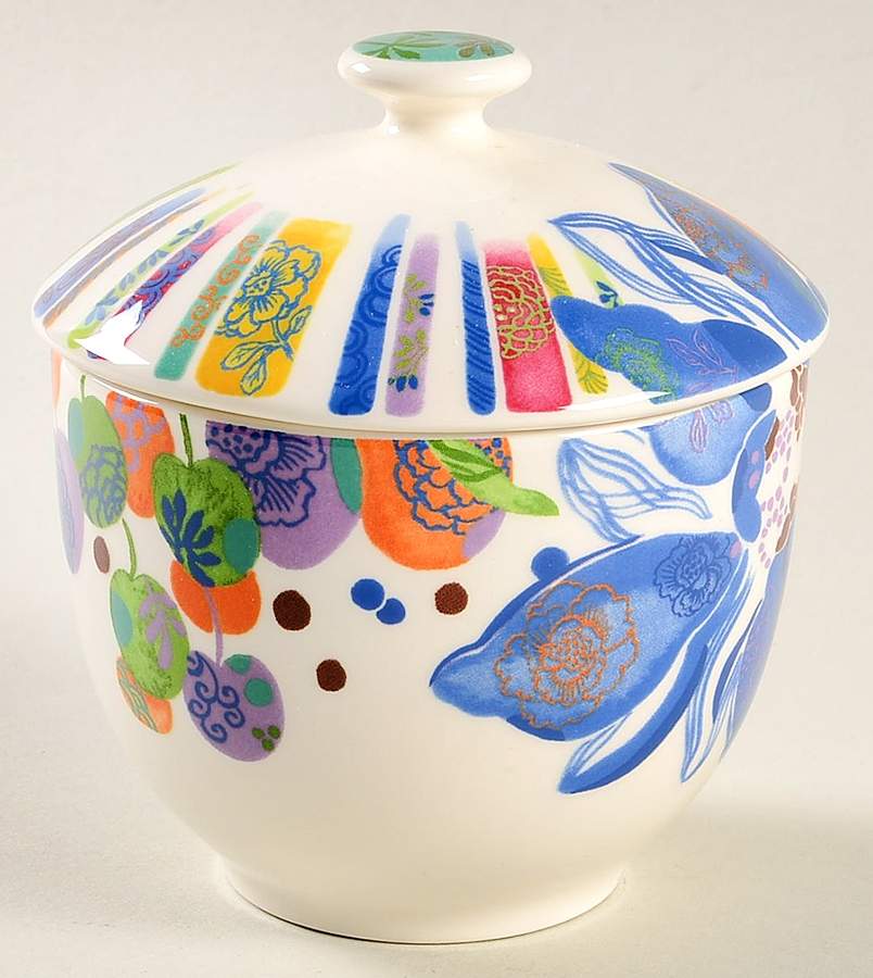 Eden Sugar Bowl & Lid by Faiencerie De Gien-1