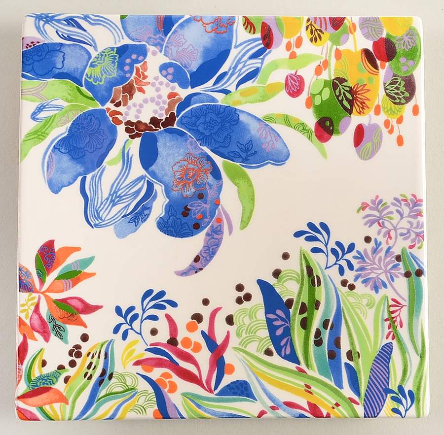 Eden 6" Square Plate by Faiencerie De Gien-1