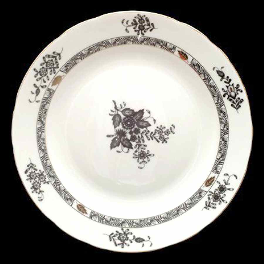 Black Gracie Dinner Plate by Gracie Bone China-1