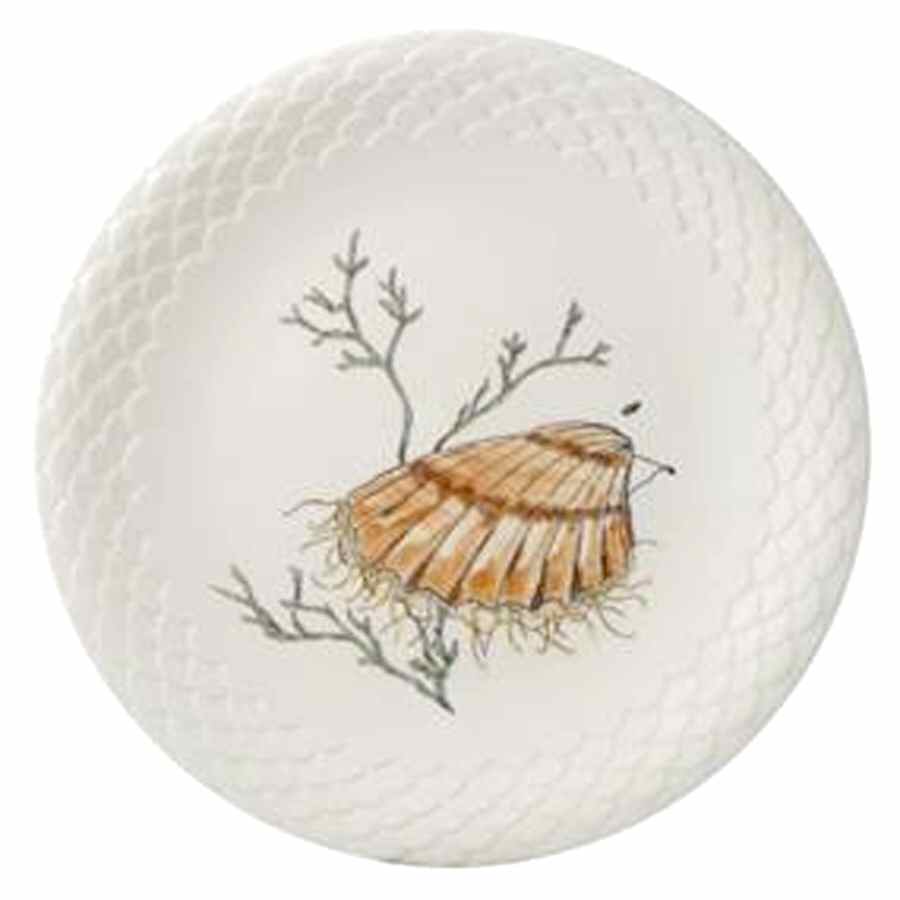 Grand Crustaces (Embossed Scale Border) Dinner Plate by Faiencerie De Gien-1