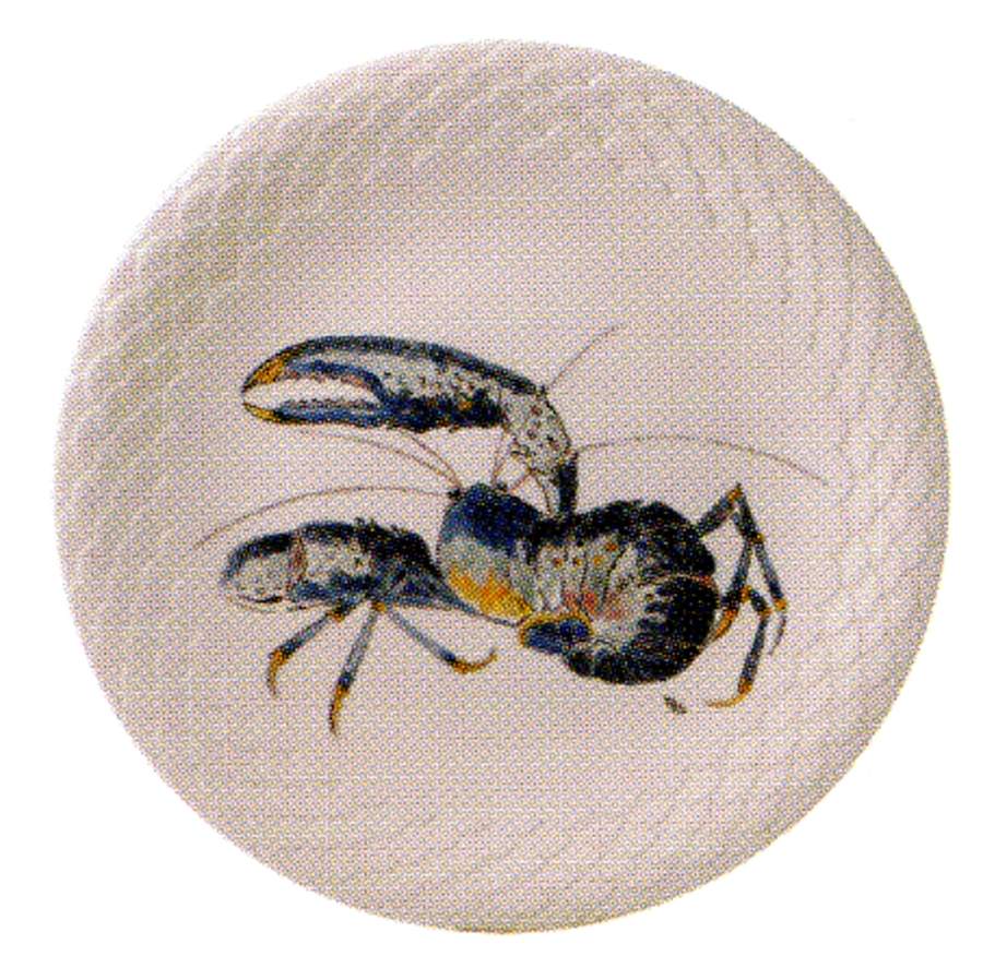 Grand Crustaces (Embossed Scale Border) Dinner Plate by Faiencerie De Gien-1