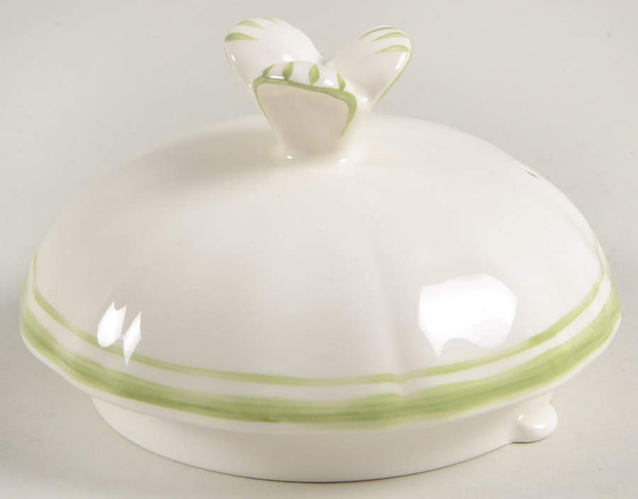 Filets Vert (GREEN) Lid for Teapot by Faiencerie De Gien-1