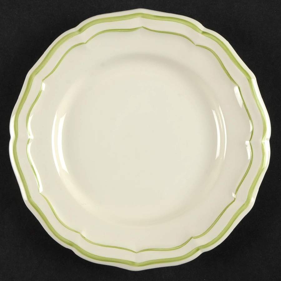 Filets Vert (GREEN) Canape Plate by Faiencerie De Gien-1