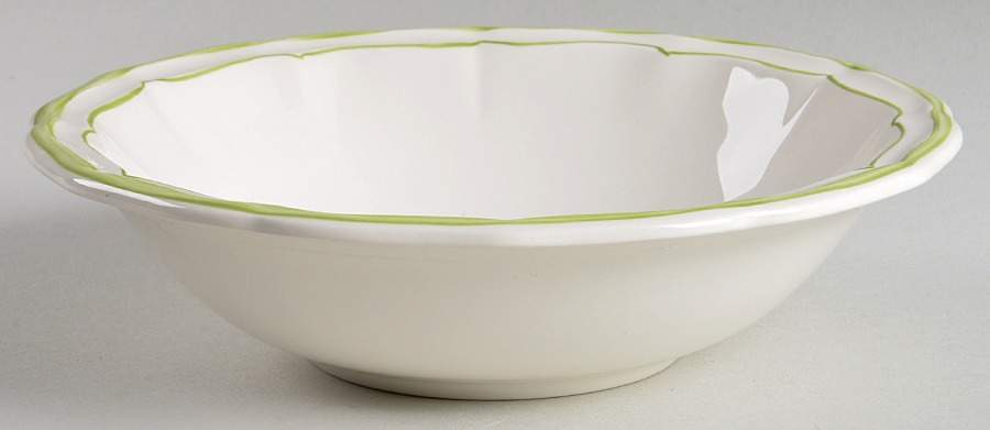 Filets Vert (GREEN) Coupe Cereal Bowl by Faiencerie De Gien-1