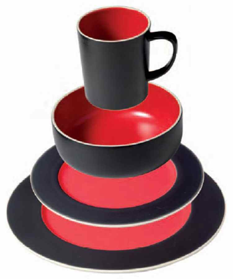 Grazetto Red Dinner Plate by Gibson Designs-1