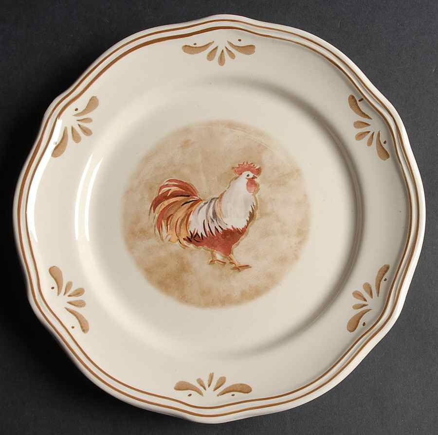 Grand Rooster Salad/Dessert Plate by Gibson Designs-1