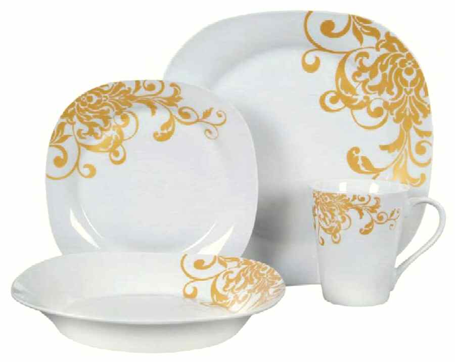Gold Aristocracy Dinner Plate by Gibson Designs-1