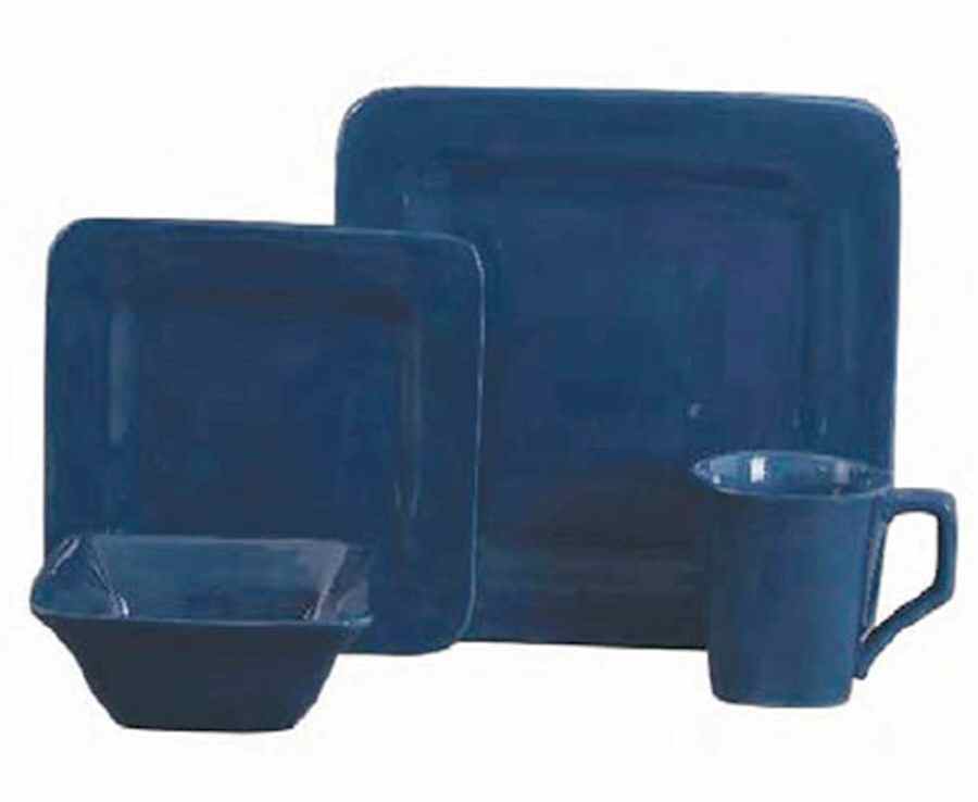 Frontino Blue Dinner Plate by Gibson Designs-1