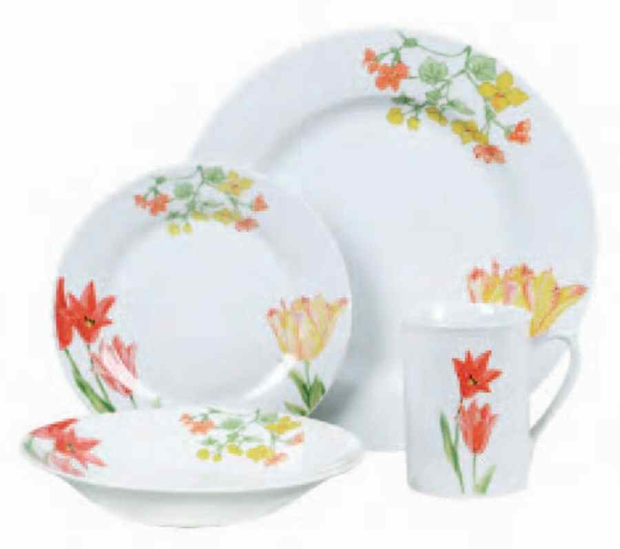 Floriana Bloom Dinner Plate by Gibson Designs-1