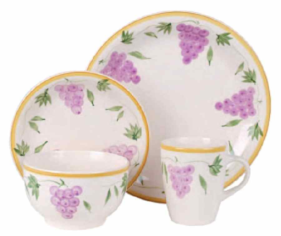 Fresh Harvest Grape Dinner Plate by Gibson Designs-1