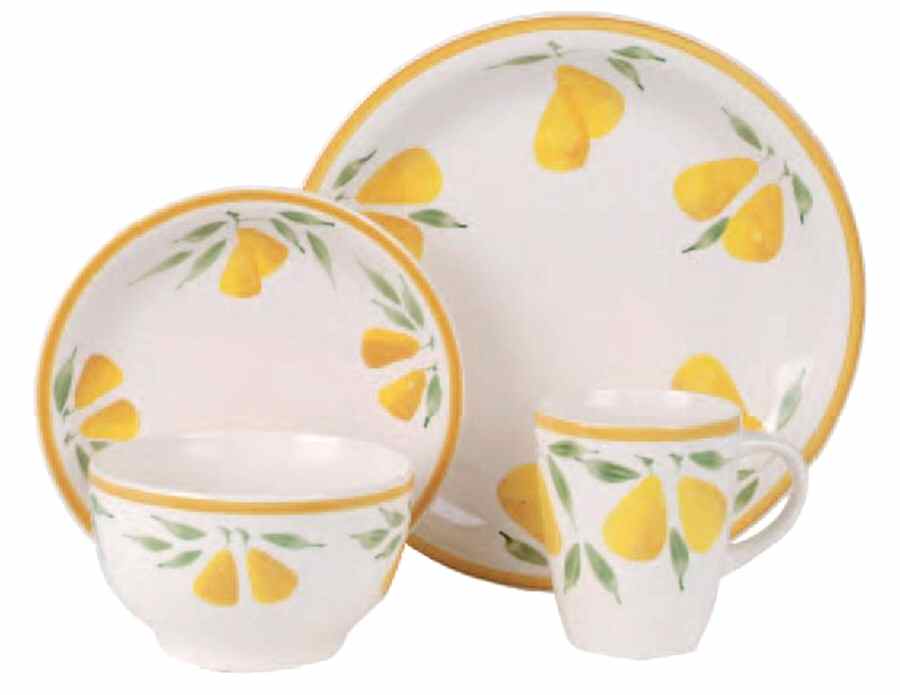 Fresh Harvest Pear Dinner Plate by Gibson Designs-1