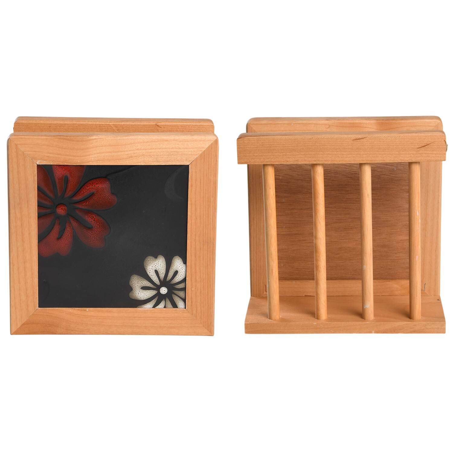 Evening Blossom 6 1/8" Natural Wood Napkin Holder  HC by Gibson Designs-1