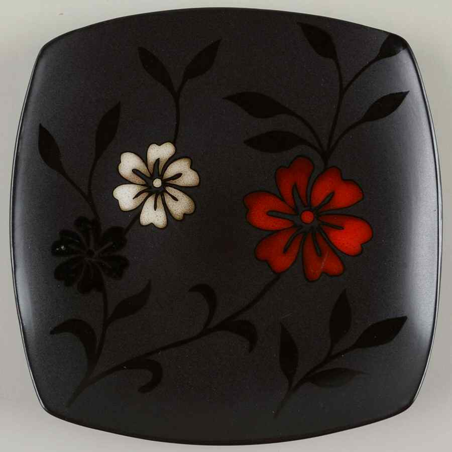 Evening Blossom Square Salad/Dessert Plate by Gibson Designs-1