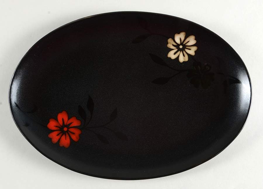 Evening Blossom 14" Oval Serving Platter by Gibson Designs-1