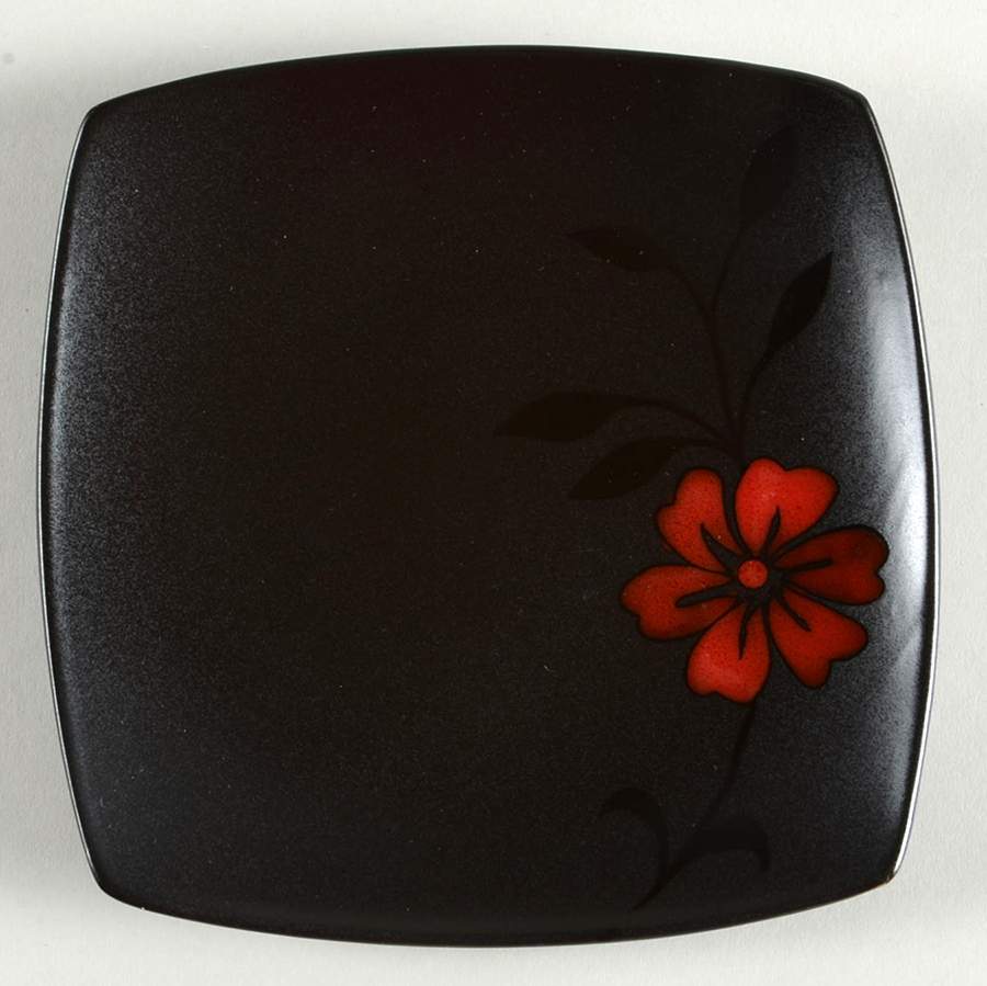 Evening Blossom Square Appetizer Plate by Gibson Designs-1