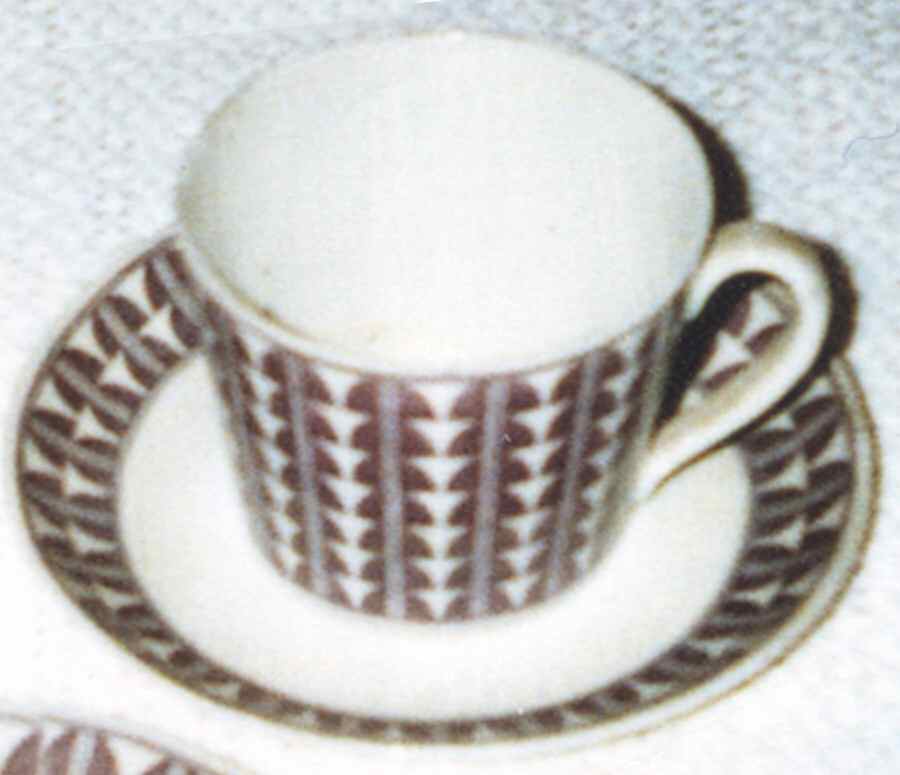 GEF4 Flat Cup & Saucer Set by Gefle-1