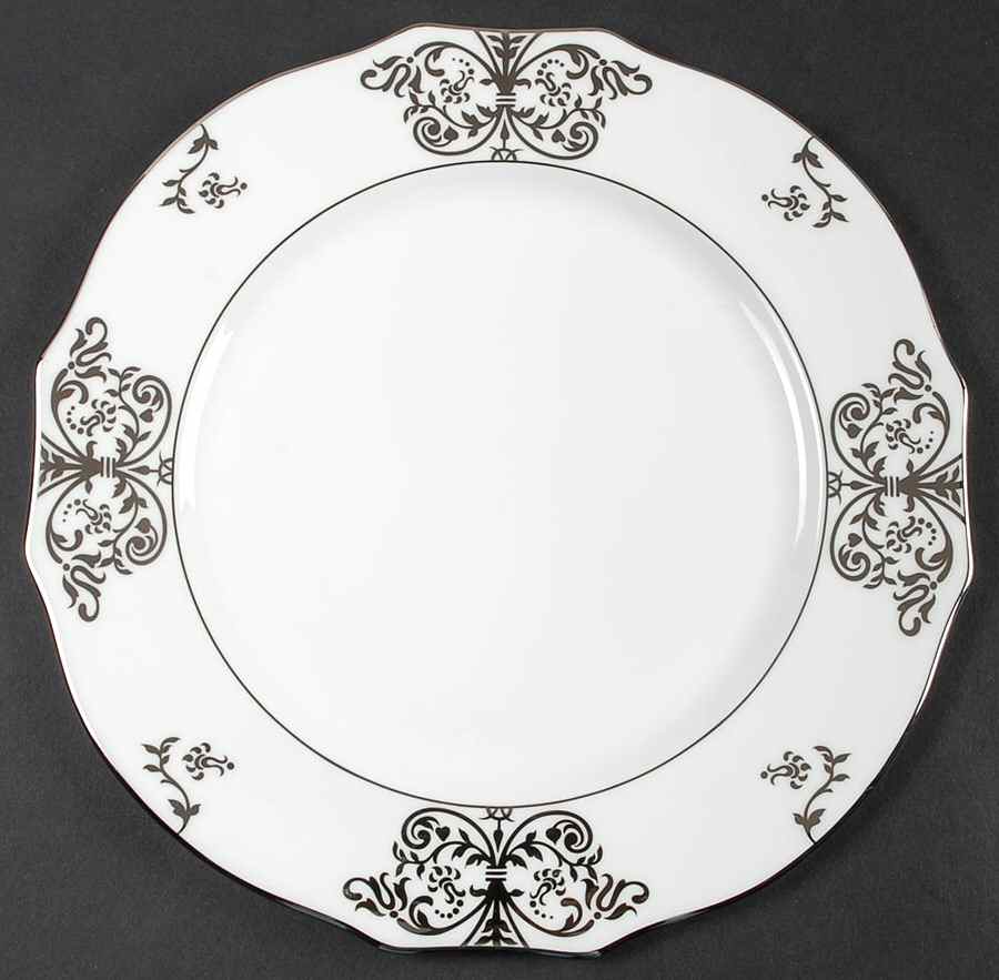 Grisaille Silver Dinner Plate by Ginori 1735-1