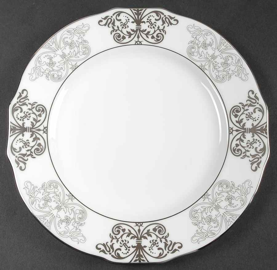Grisaille Silver Salad Plate by Ginori 1735-1