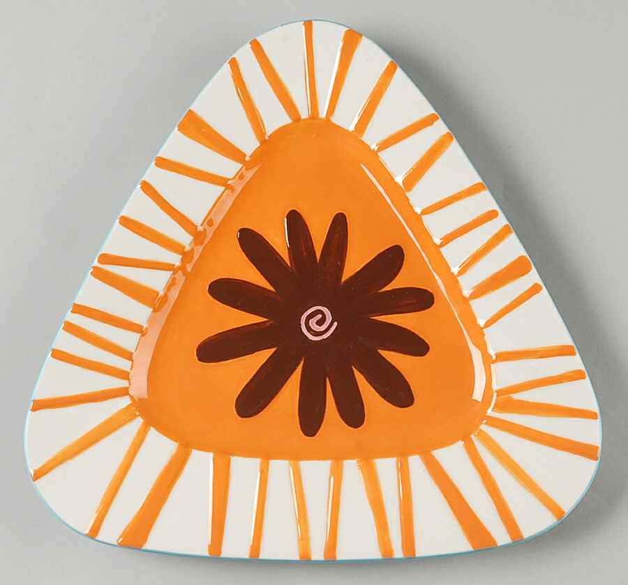 GAN49 Triangular Salad Plate by Ganz-1