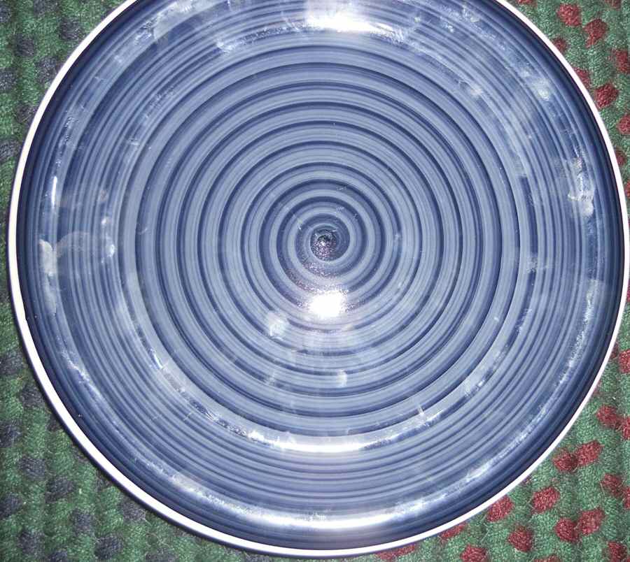Fresh Swirls Cobalt Blue Dinner Plate by Gibson Designs-1