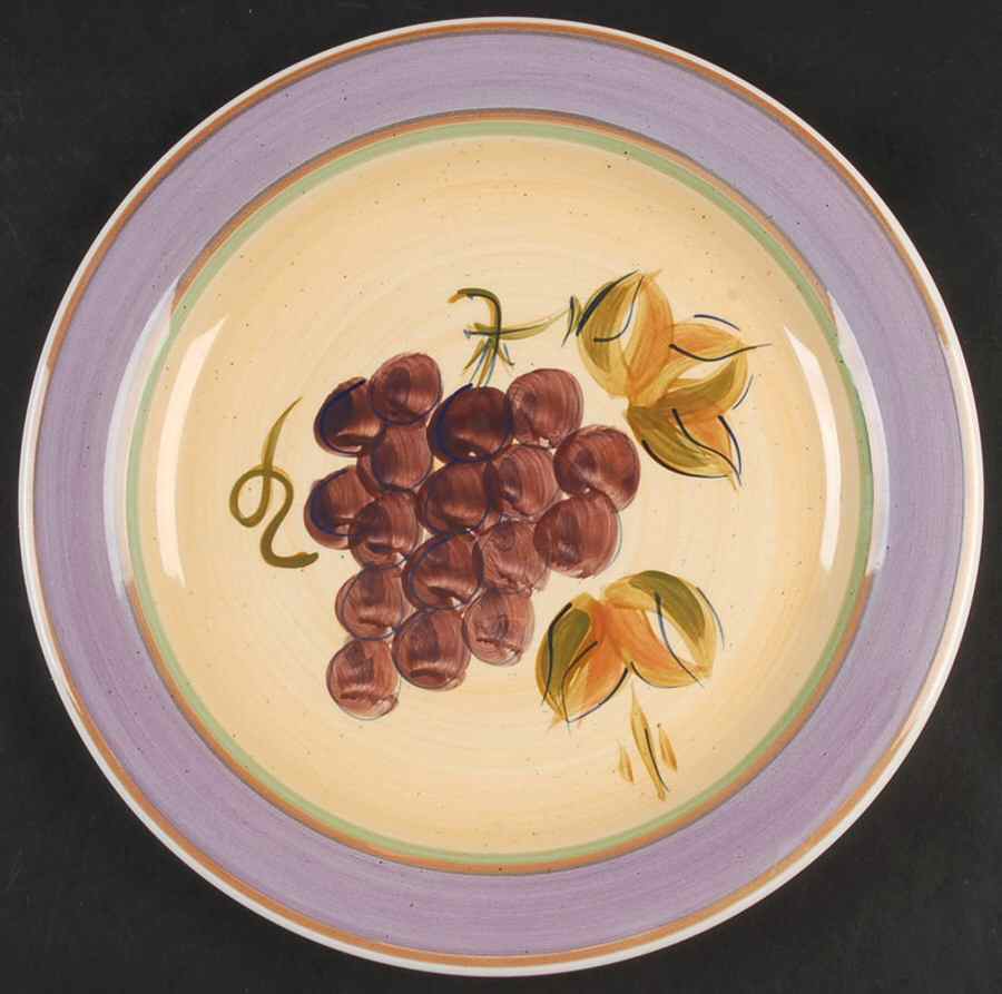 Antique Vineyard (Lavender Band) Dinner Plate by Gibson Designs-1