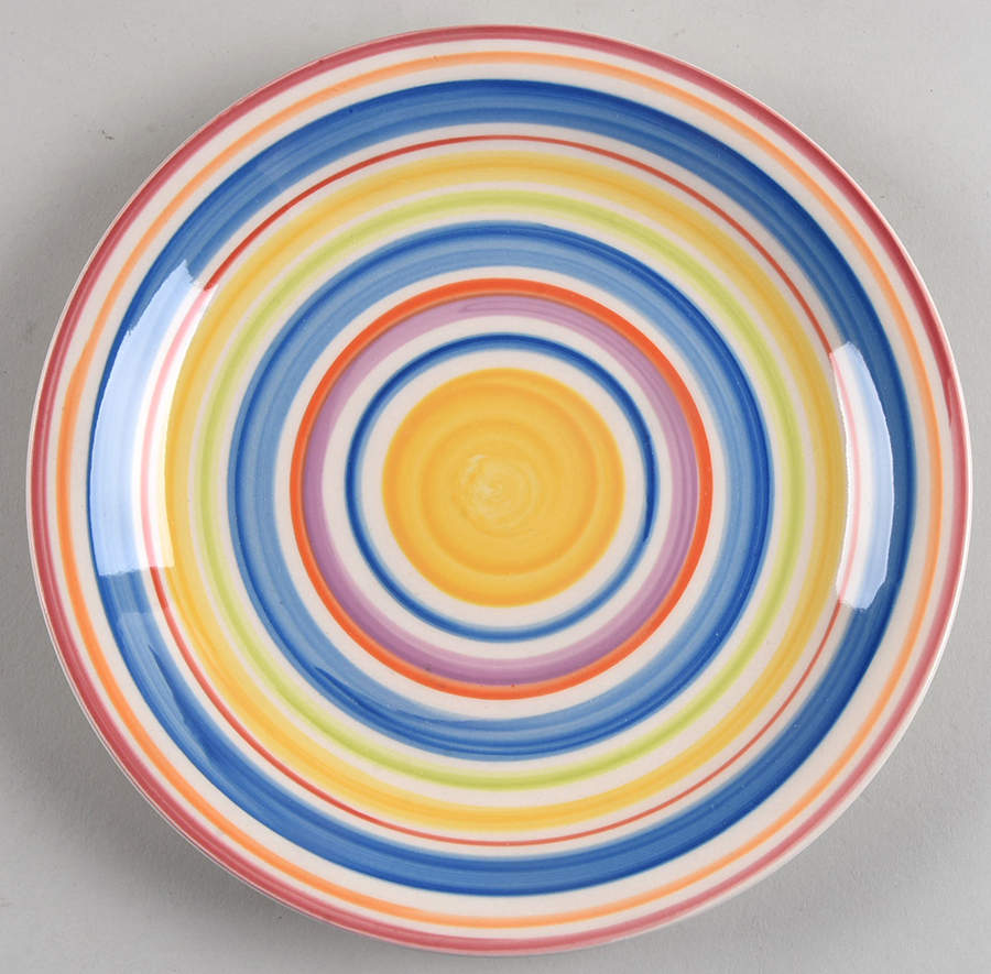 Sarita Rainbow Salad/Dessert Plate by Gibson Designs-1