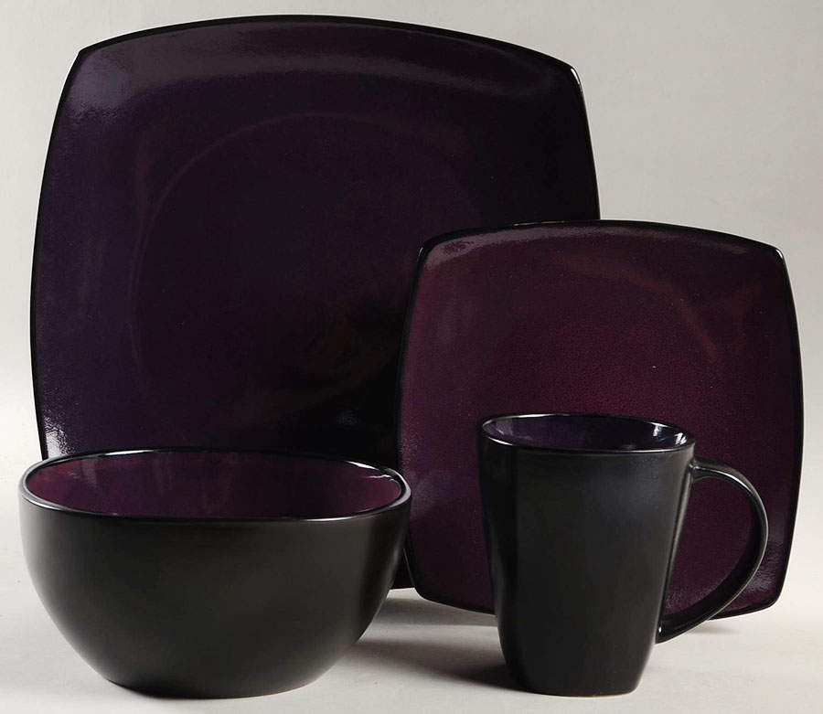 Soho Lounge Purple 4 Piece Place Setting by Gibson Designs-1