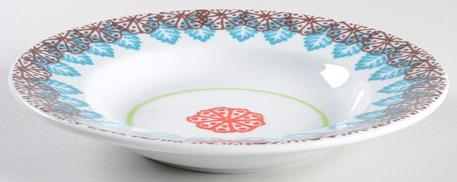 Folkware Large Rim Soup Bowl by Ginori 1735-1
