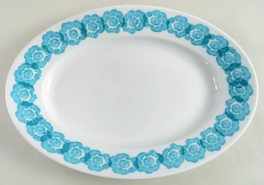 Folkware 14" Oval Serving Platter by Ginori 1735-1