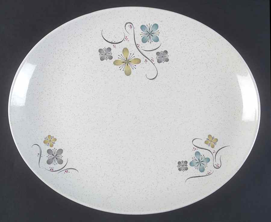 GEO537 13" Oval Serving Platter by WS George-1