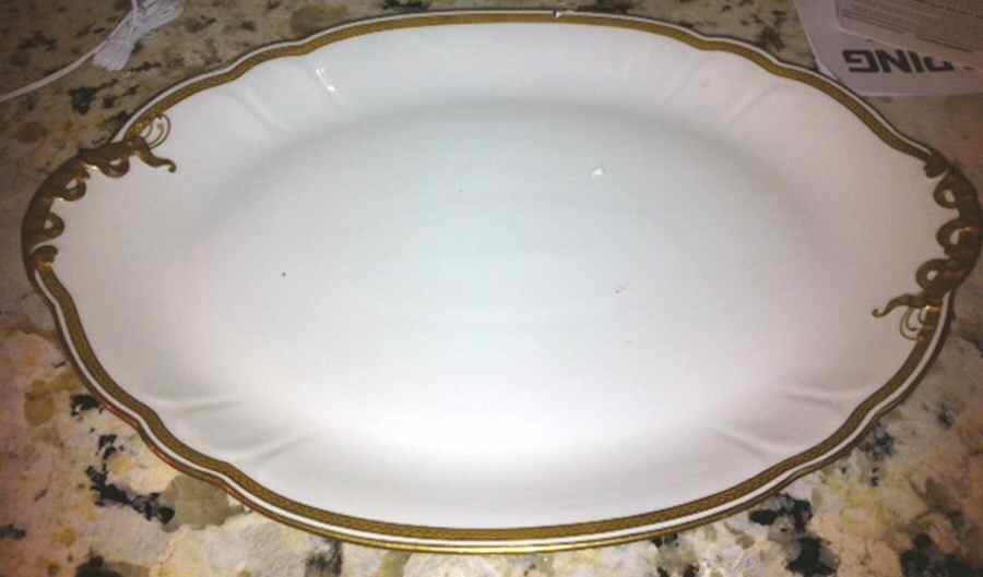 GUE696 14" Oval Serving Platter by WM Guerin-1