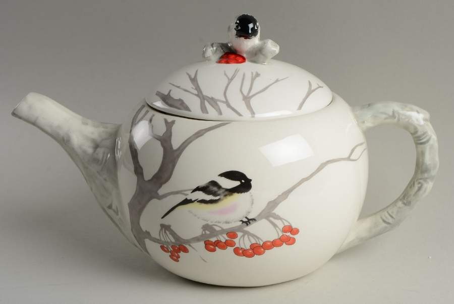 Winter Chickadee Teapot & Lid by Global Design Connections-1