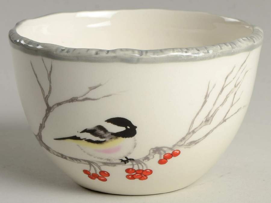 Winter Chickadee Individual Dip Dish by Global Design Connections-1