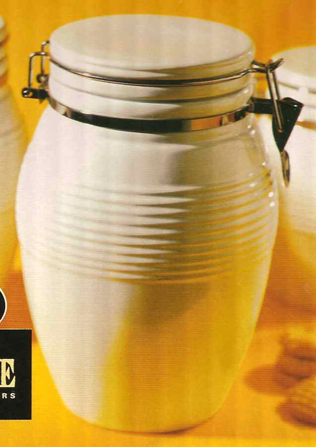 Urbanware White Large Canister with Hinged Lid by Gibson Designs-1