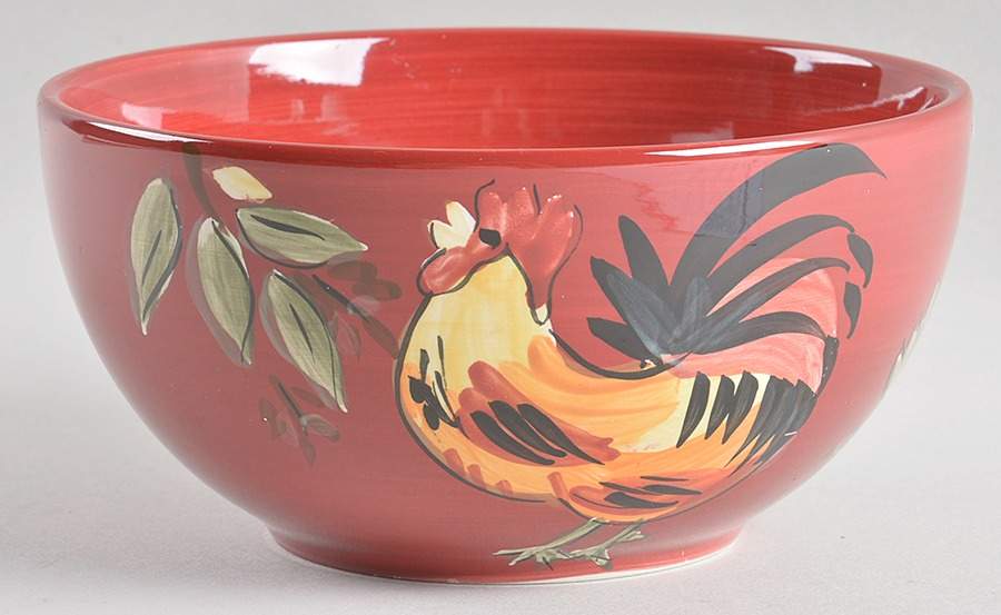 Rooster Villa Soup/Cereal Bowl by Gibson Designs-1