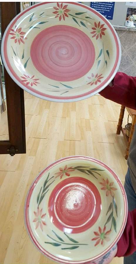 Floral Natalia Pink Soup/Cereal Bowl by Gibson Designs-1