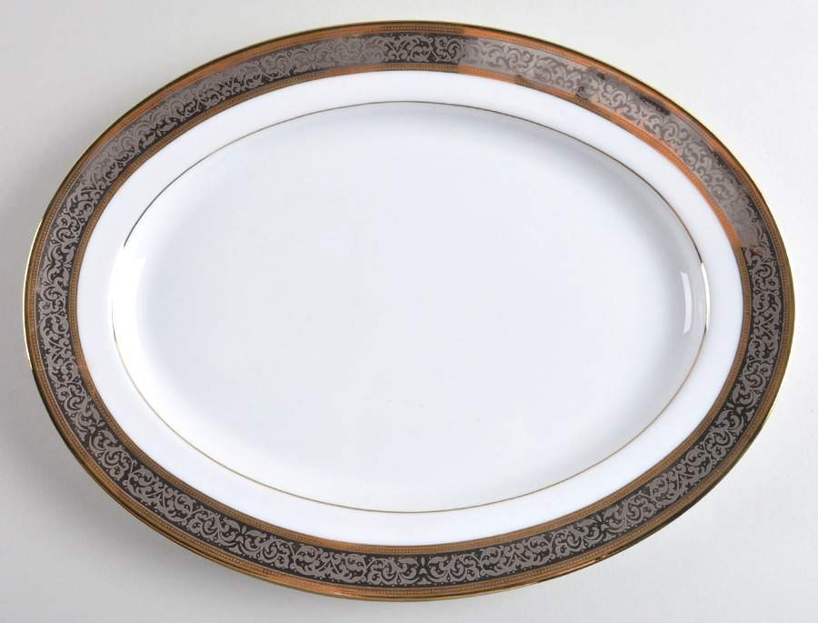 Etienne 13" Oval Serving Platter by Globus China-1