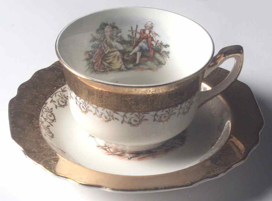 GEO545 Flat Cup & Saucer Set by WS George-1