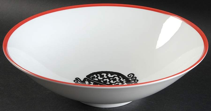 Fil Rouge 10" Round Serving Bowl by Ginori 1735-1