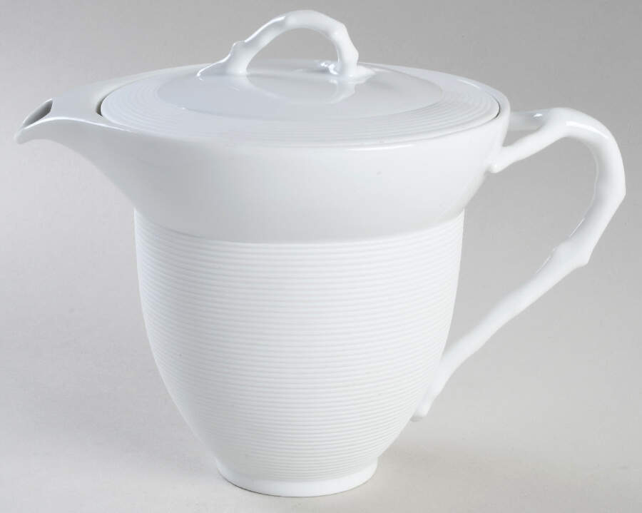 Galatea Bianco White Tea/Coffee Pot & Lid by Ginori 1735-1