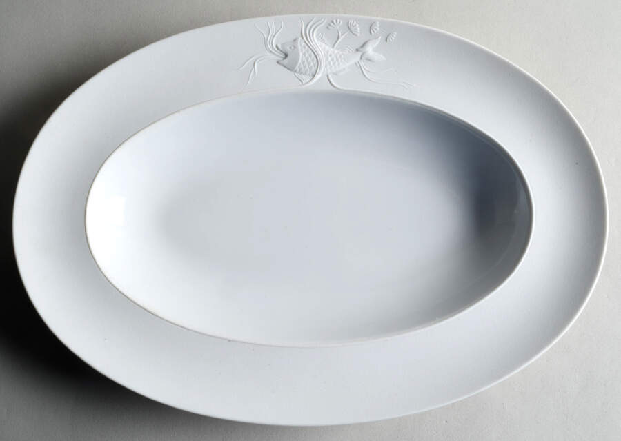 Galatea Bianco White 13" Oval Serving Platter by Ginori 1735-1