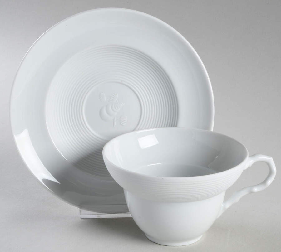 Galatea Bianco White Oversized Cup & Saucer Set by Ginori 1735-1