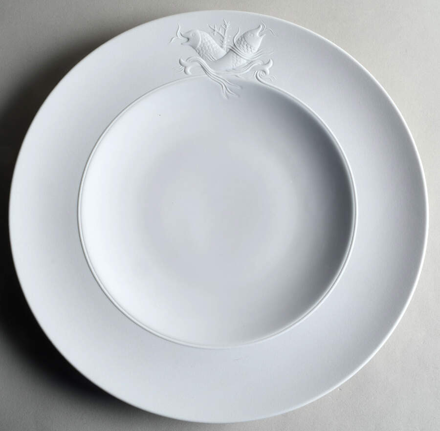 Galatea Bianco White 12" Chop Plate (Round Platter) by Ginori 1735-1