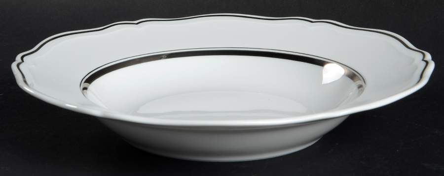 Pure White Large Rim Soup Bowl by Ginori 1735-1